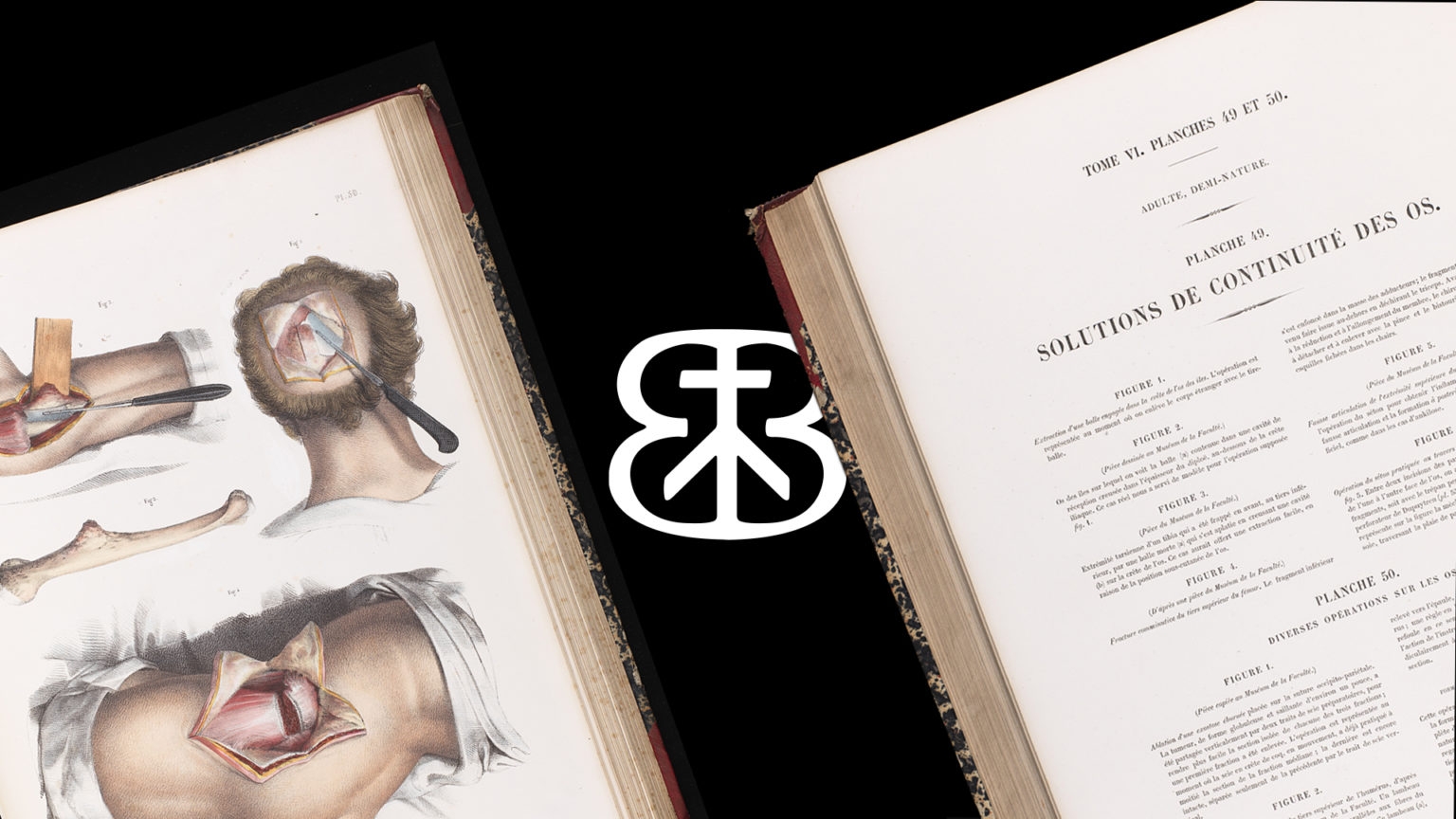Deux livres ainsi que le logo de la fondation martin bodmer, Cologny Genève